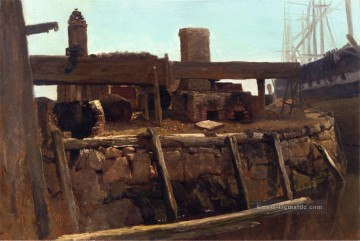 Wharf Szene Albert Bierstadt Ölgemälde
